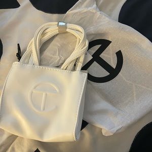 white telfar mini bag